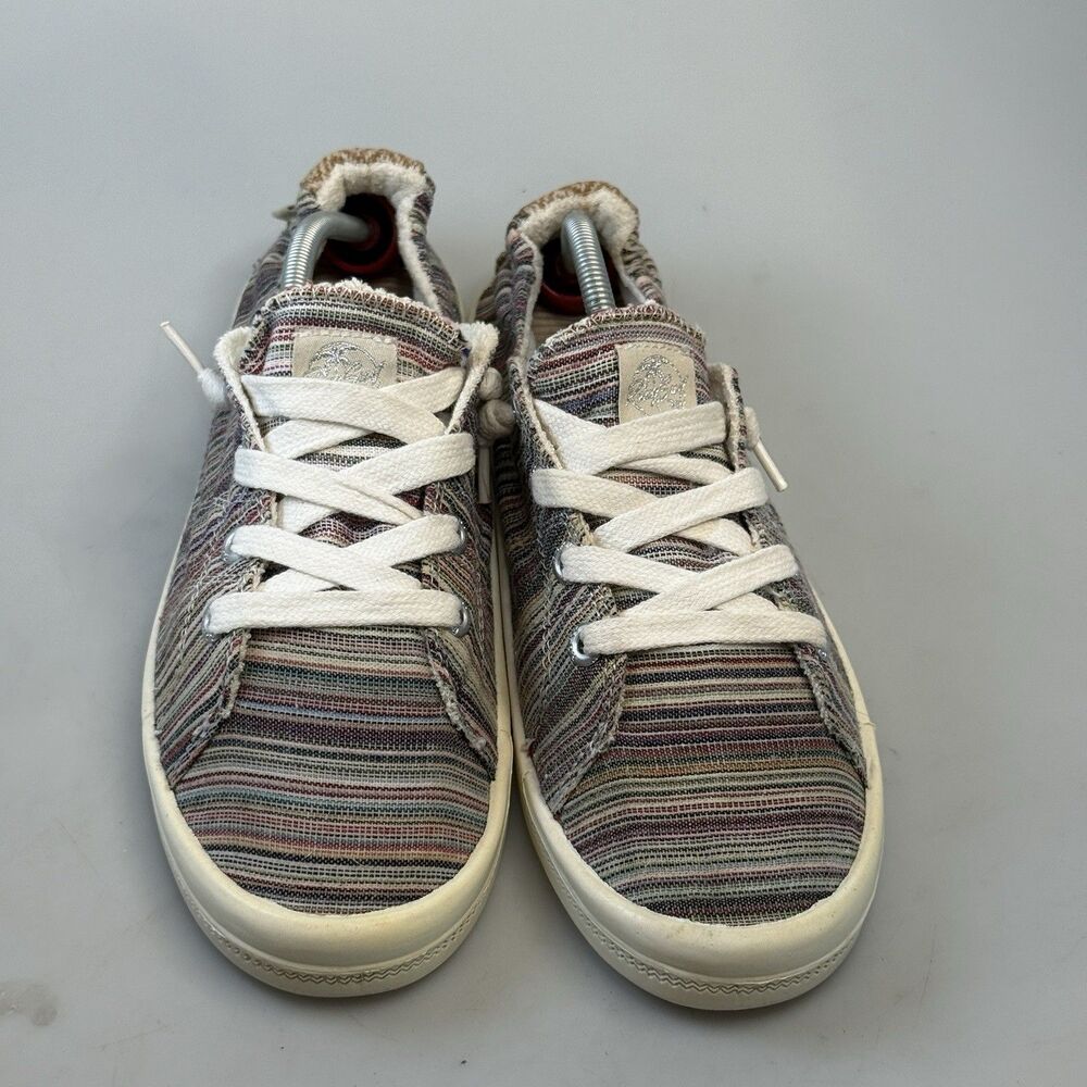 Roxy Surf Bayshore II Striped Rainbow Slip On Sneakers Womens 8.5 Shoes - Picture 12 of 15
